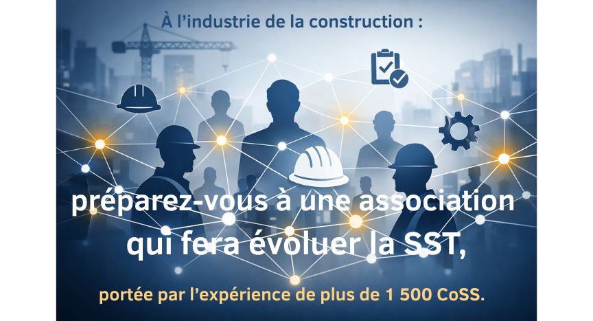 Réseau professionnel illustrant la future association des CoSS du Québec en construction