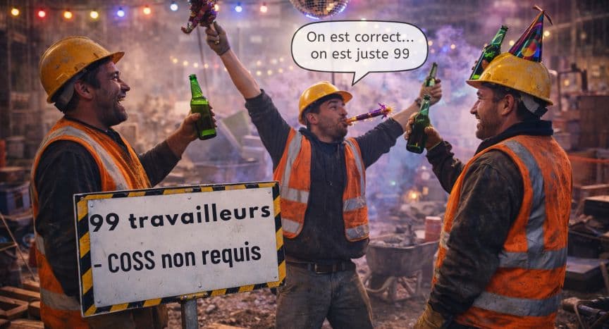 chantier construction Québec sans CoSS moins de 10 travailleurs sécurité SST projet de loi 27